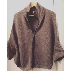 Anthropologie Moth Zip Cape/Sweater XS